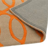 Asiatic Orange Matrix Wire Hand-Tufted Wool Rug