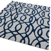 Asiatic Navy Matrix Wire Hand-Tufted Wool Rug