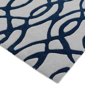 Asiatic Navy Matrix Wire Hand-Tufted Wool Rug
