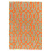 Asiatic Orange Matrix Wire Hand-Tufted Wool Rug