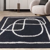 Asiatic Charcoal Matrix Infinity Hand-Tufted Wool &amp; Viscose Rug