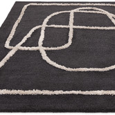 Asiatic Charcoal Matrix Infinity Hand-Tufted Wool &amp; Viscose Rug