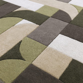 Asiatic Sage Matrix Klotski Hand-Tufted Wool Rug