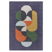 Asiatic Multicolour Matrix Statement Hand-Tufted Wool Rug