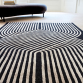 Asiatic Black Matrix Solstice Hand-Tufted Wool &amp; Viscose Rug