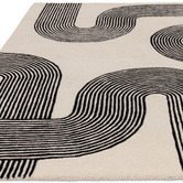 Asiatic Black Matrix Arch Hand-Tufted Wool Rug