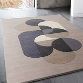 Asiatic Grey Matrix Statement Hand-Tufted Wool Rug