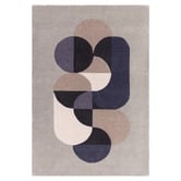 Asiatic Grey Matrix Statement Hand-Tufted Wool Rug