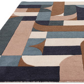 Asiatic Multicolour Matrix Klotski Hand-Tufted Wool Rug