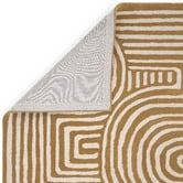 Asiatic Ochre Reef Curve Hand-Tufted Wool Rug