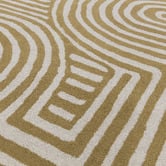 Asiatic Ochre Reef Curve Hand-Tufted Wool Rug