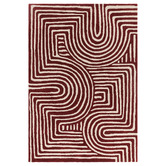 Asiatic Plum Reef Curve Hand-Tufted Wool Rug