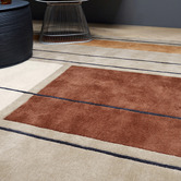 Asiatic Terracotta Reef Outline Hand-Tufted Wool Rug