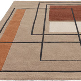 Asiatic Terracotta Reef Outline Hand-Tufted Wool Rug