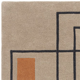 Asiatic Terracotta Reef Outline Hand-Tufted Wool Rug