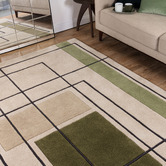 Asiatic Khaki Reef Outline Hand-Tufted Wool Rug