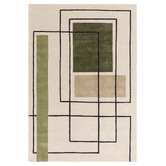Asiatic Khaki Reef Outline Hand-Tufted Wool Rug