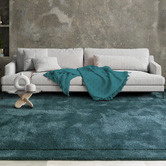 Asiatic Teal Rise Hand-Tufted Wool &amp; Viscose Rug