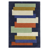 Asiatic Navy Reef Stacks Hand-Tufted Wool Rug