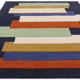Asiatic Navy Reef Stacks Hand-Tufted Wool Rug