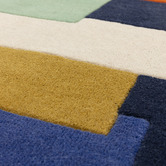 Asiatic Navy Reef Stacks Hand-Tufted Wool Rug