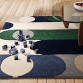 Asiatic Navy Romy Morse Hand-Tufted Indoor/Outdoor Rug