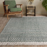 Asiatic Green Vigo Flat Weave Wool-Blend Rug