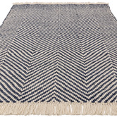 Asiatic Navy Vigo Flat Weave Wool-Blend Rug