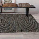 Asiatic Charcoal Oakley Flat Weave Jute Rug