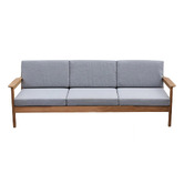 Warwilla Living 3 Seater Rome Teak Wood Outdoor Sofa