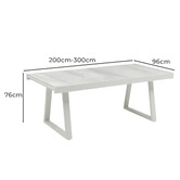 Warwilla Living Verona Extendable Outdoor Dining Table