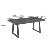 Warwilla Living Verona Extendable Outdoor Dining Table