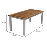 Warwilla Living Rome Teak Wood Outdoor Dining Table