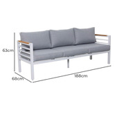 Warwilla Living 5 Seater Prosca Outdoor Lounge Set