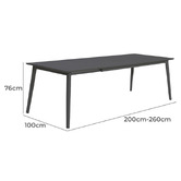 Warwilla Living Tori Extendable Outdoor Dining Table