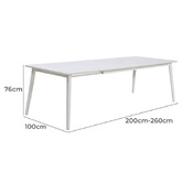 Warwilla Living Tori Extendable Outdoor Dining Table