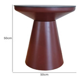 Warwilla Living Burgundy Nina Outdoor Side Table