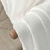 Drapes &amp; Co Homespun Light Filtering Eyelet Single Panel Curtain