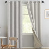 Drapes &amp; Co Nordic Blockout Eyelet Single Panel Curtain