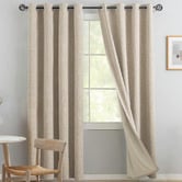 Drapes &amp; Co Nordic Blockout Eyelet Single Panel Curtain