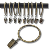 Drapes &amp; Co Innov Drape Steel Curtain Rings with Clip