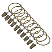 Drapes &amp; Co Innov Drape Steel Curtain Rings with Clip