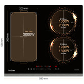 Linarie Appliances Linarie Cannes 60cm Glass Induction Cooktop with 4 Cooking FlexZones