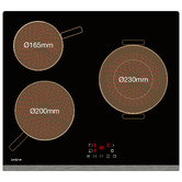 Linarie Appliances Linarie Nice 60cm Black Ceramic Cooktop With 3 Heat Zones