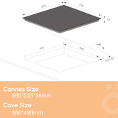Linarie Appliances Linarie Cannes 60cm Glass Induction Cooktop with 4 Cooking FlexZones