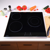 Linarie Appliances Linarie Nice 60cm Black Ceramic Cooktop With 3 Heat Zones