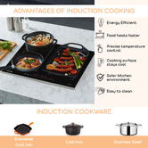 Linarie Appliances Linarie Cannes 60cm Glass Induction Cooktop with 4 Cooking FlexZones