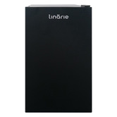 Linarie Appliances Linarie Huez 91Ltr Black Glass Mini Fridge with Built-in Freezer Compartment