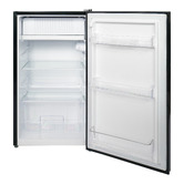 Linarie Appliances Linarie Huez 91Ltr Black Glass Mini Fridge with Built-in Freezer Compartment