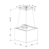 Linarie Appliances Linarie Tahiti 40cm Stainless Steel Hanging Island Range Hood